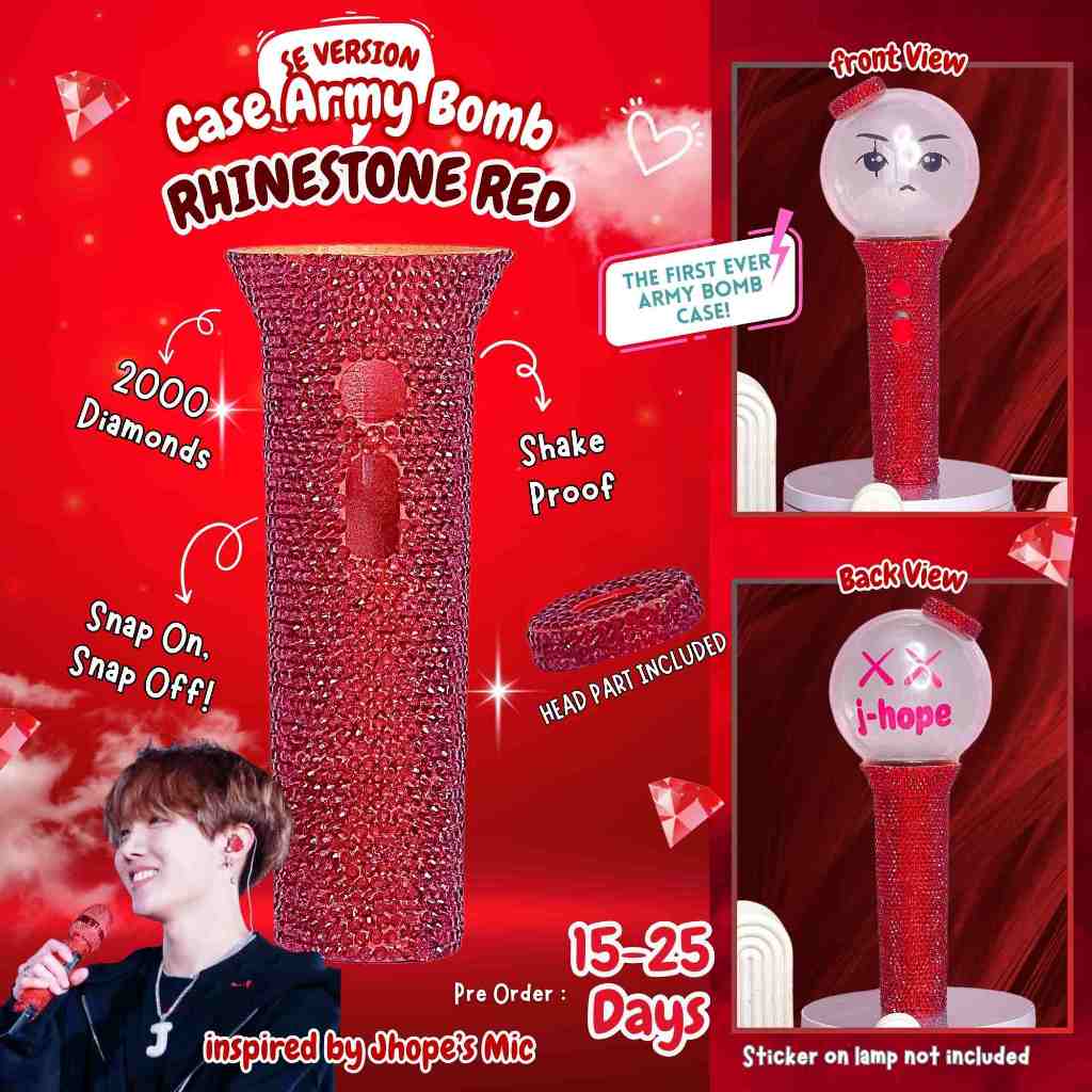 Case Army Bomb RHINESTONE RED | HANYA CASE BUKAN ARMY BOMB