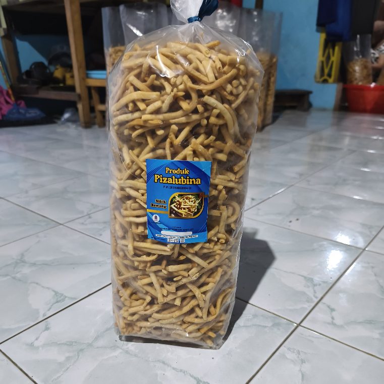 

Snack Camilan Kripik Stik Stick Bawang Rasa Original Renyah dan Gurih Kemasan Besar 1Kg