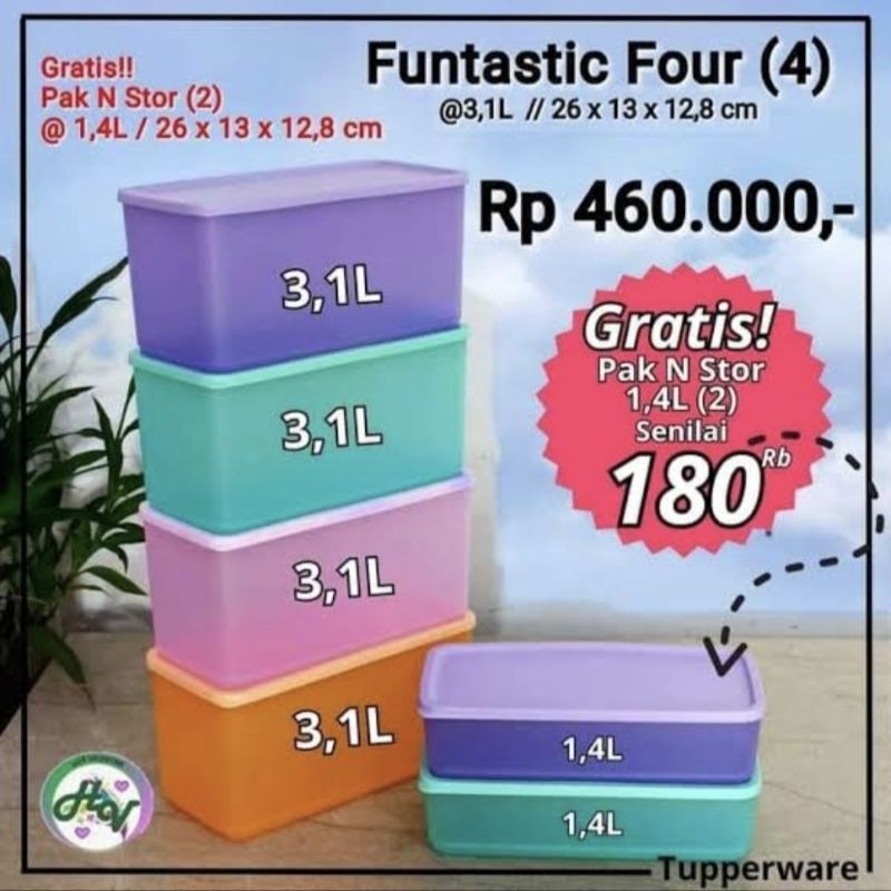 TUPPERWARE FLASH SALE - Toples Penyimpanan Kue , Sayur dll (1 set) PROMO HANYA Rp. 460.000