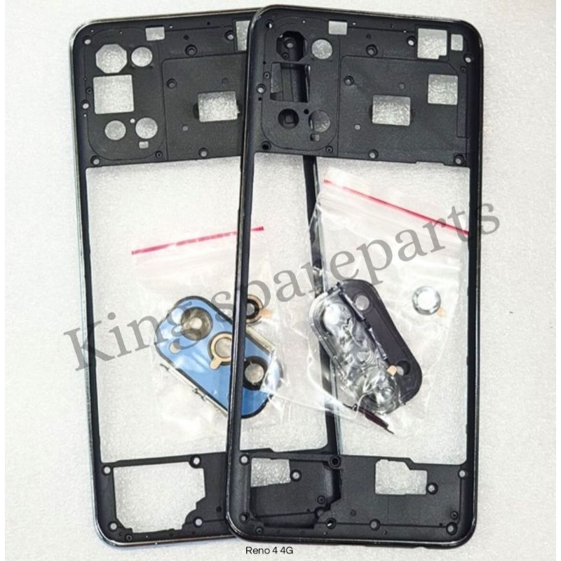 BEZZEL BAZEL BEZEL BEJEL TULANG MESIN TENGAH OPPO RENO 4 4G ORIGINAL