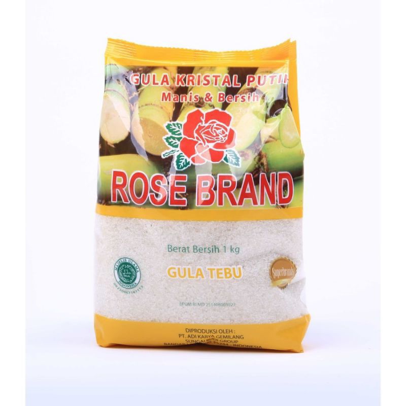 

Gula pasir rose brand kemasan kuning 1kg