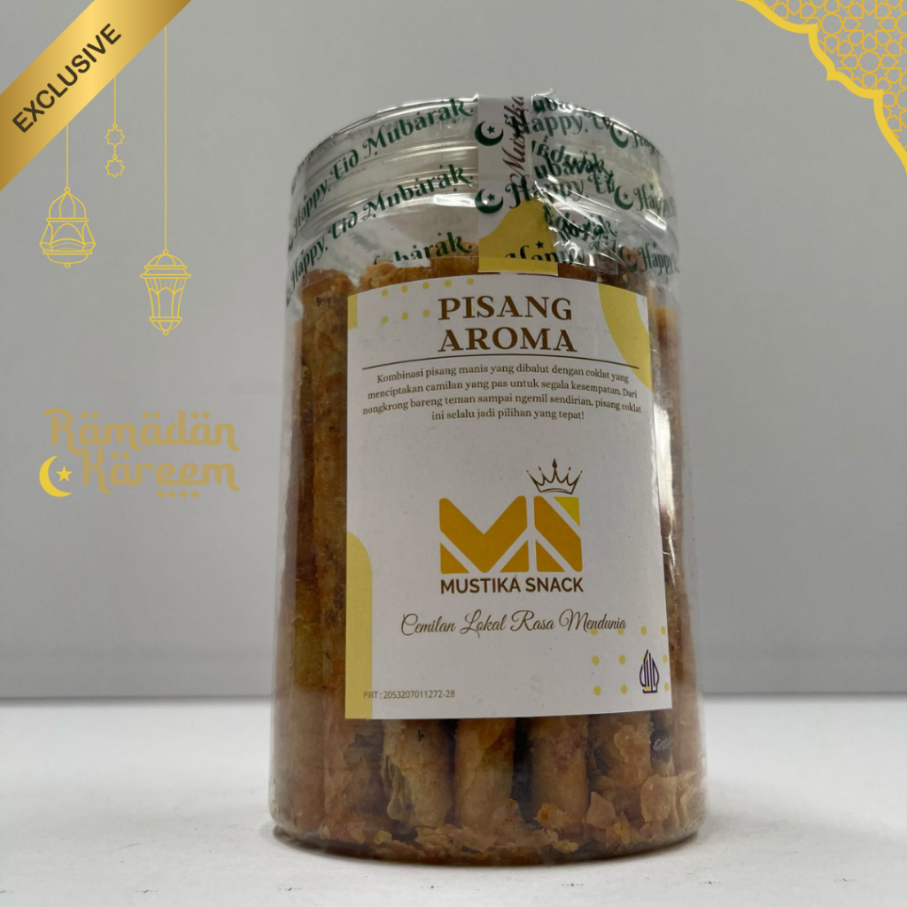 

Pisang Aroma Coklat Renyah Kemasan Toples Eksklusif Mustika Snack