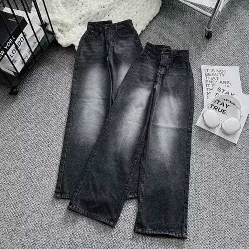 Kulot Jeans Celana Kulot Jeans Highwais Model Terbaru Kekinian Celana Kulot Jeans Wanita Kekinian Ku