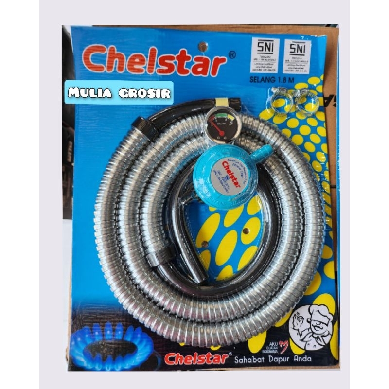Selang Gas Paket + Regulator Chelstar Selang Gas dan Regulator