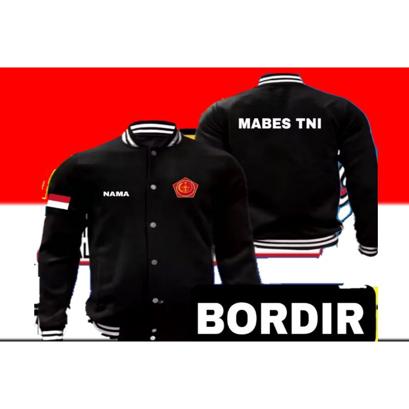 jaket Mabes Tni seragam Mabes TNI jaket Persib Mabes TNI jaket baseball TNI jaket bordir Mabes TNI s