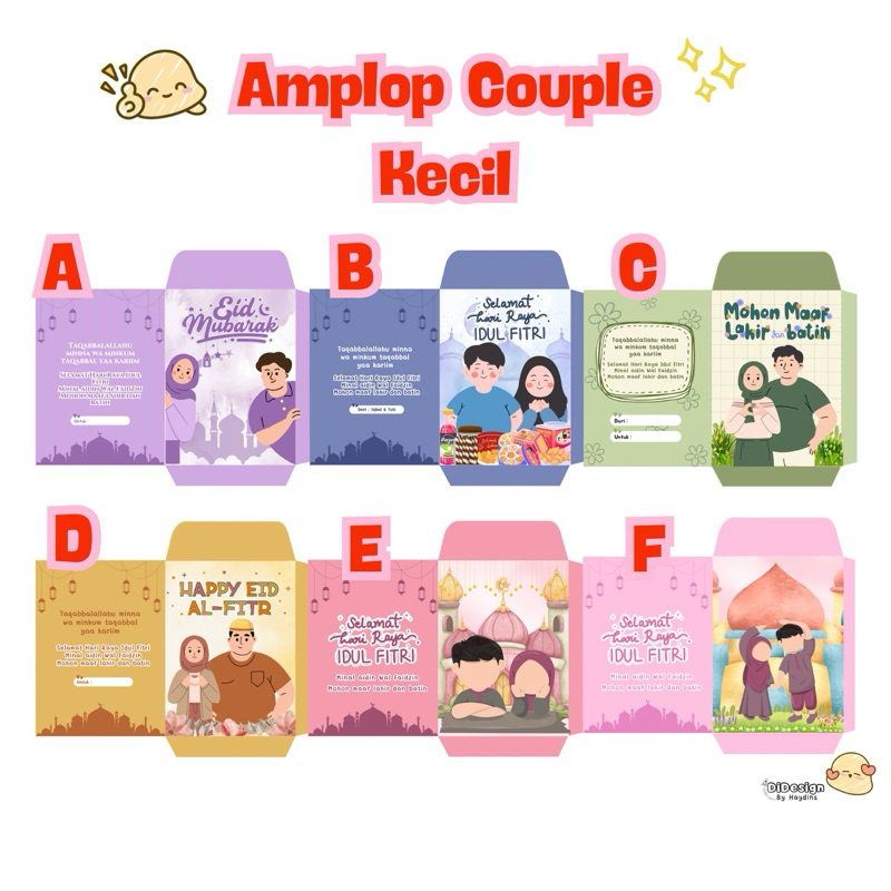 

Amplop lebaran custom keluarga cute murah lucu