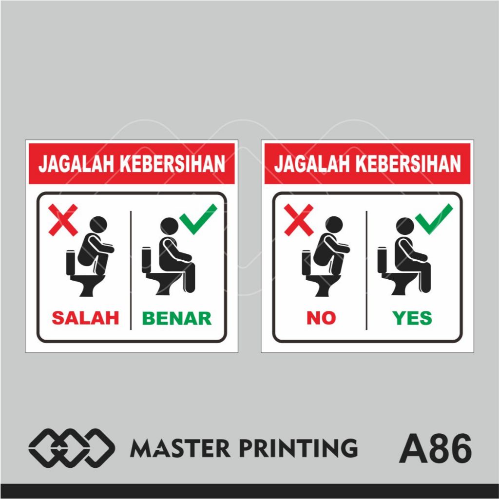 

A86 - Akrilik Cara Penggunaan Toilet / Closed yang Benar, Acrylic Sign, Tahan Air, dan Bisa Custom