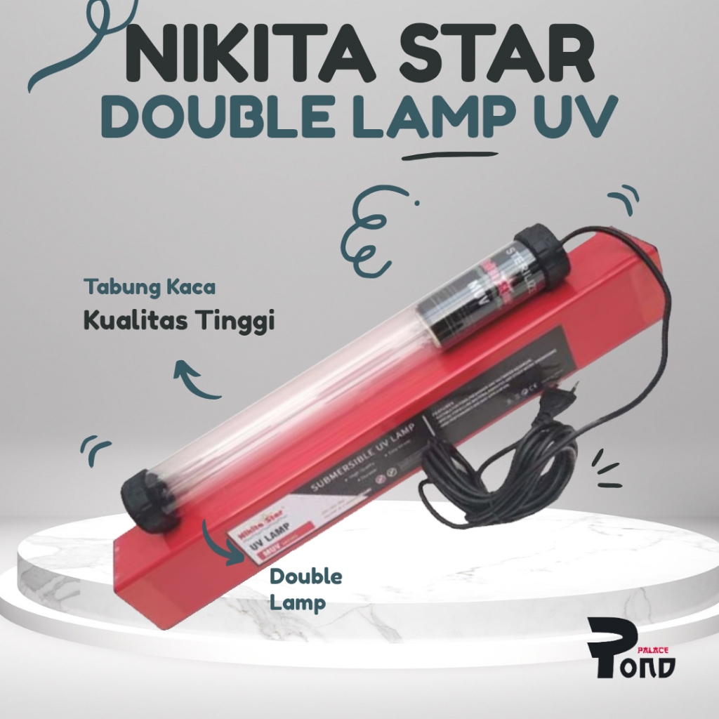 Lampu UV Pond Koi PL Ultraviolet Double Lamp Pond Koi UVC Sterilizer