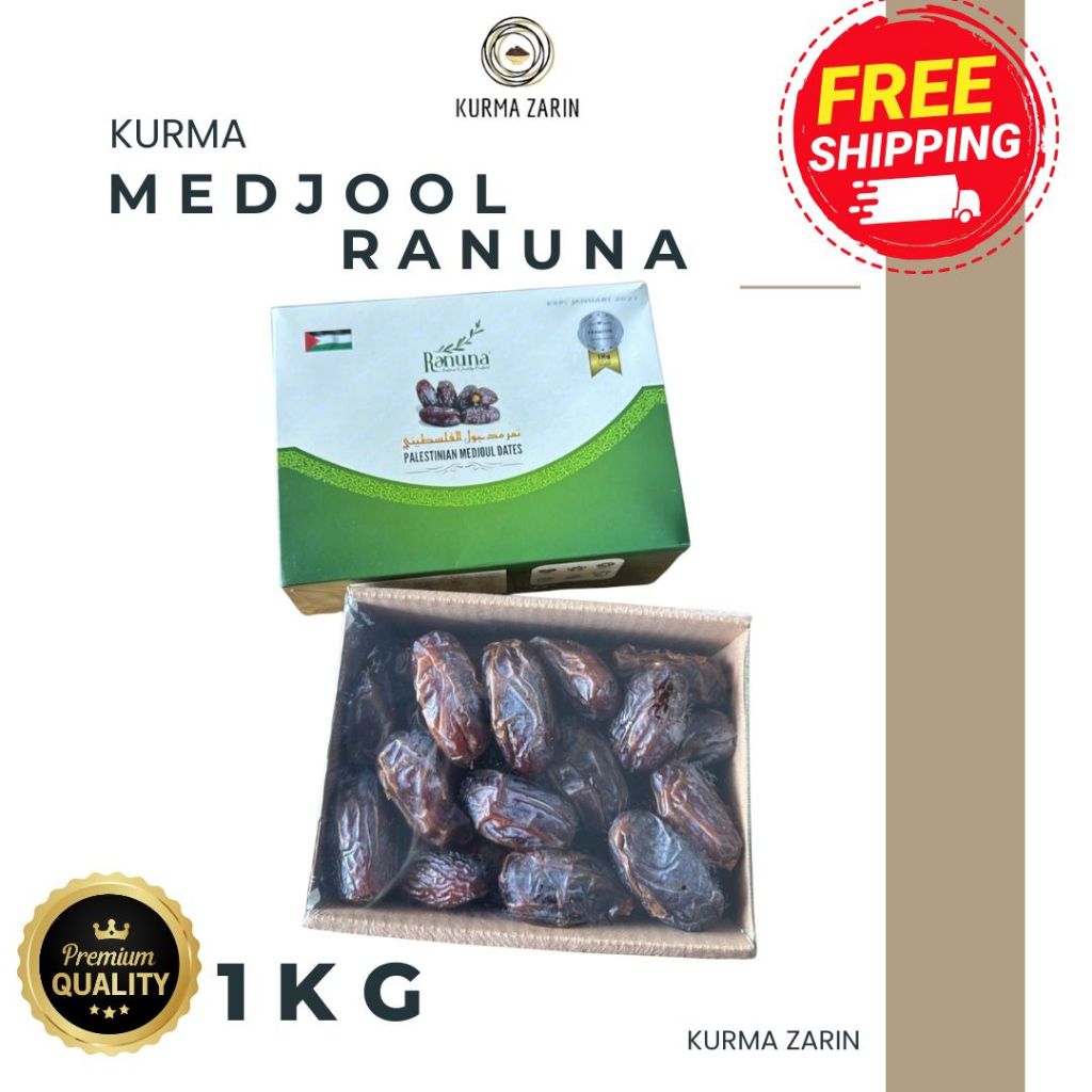 

Kurma Medjool Ranuna 1kg 500gr 250gr Premium Asli Palestine