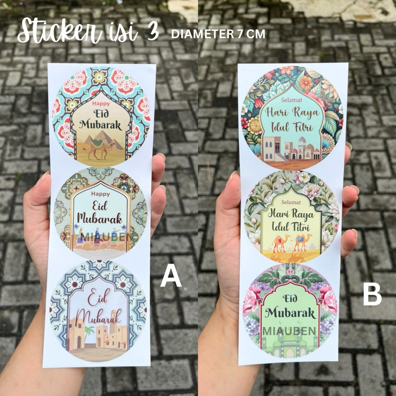 

3 Sticker idul fitri diameter 7cm