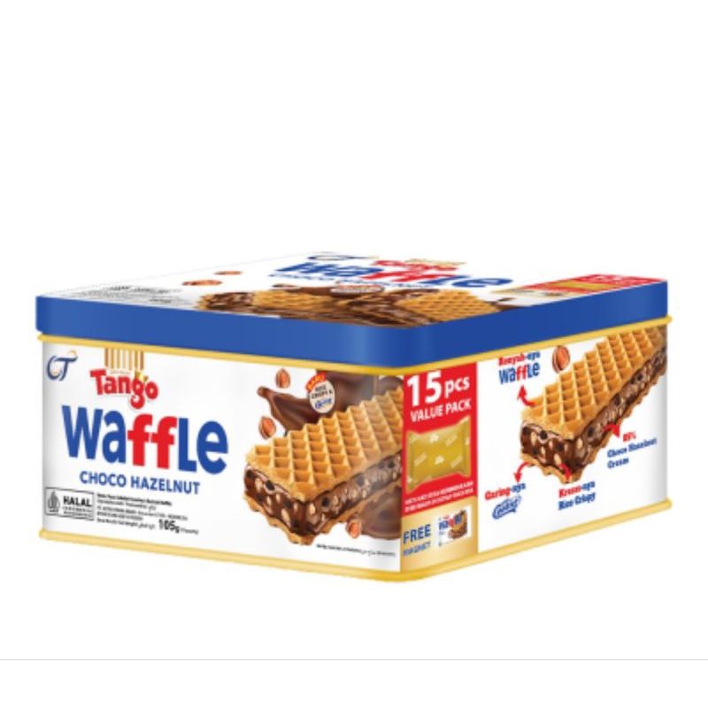 

[105 GRAM] Waffle Tango Wafle Cokelat Hazelnut Kaleng Kotak Coklat Chocolate