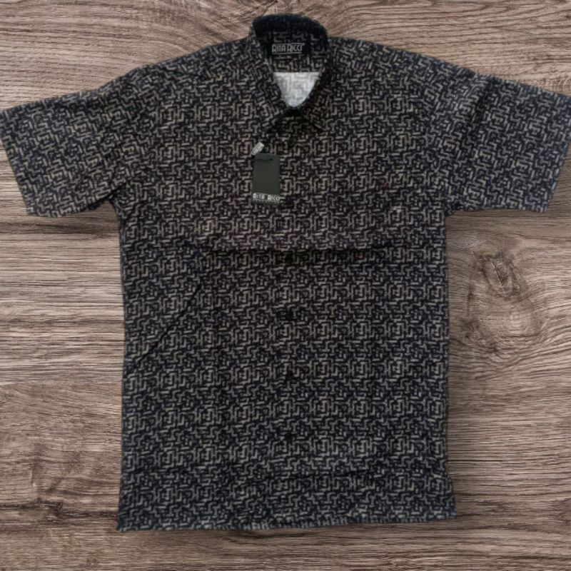 kemeja RITA RICCI pendek list slimfit