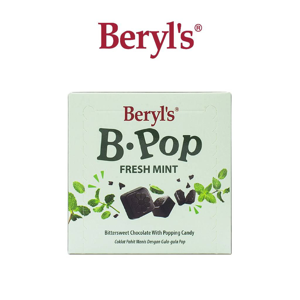 

Cokelat Beryl's [READYSTOCK EXP 10/25] INSTAN SAMEDAY JABODETABEK | Beryl's B.POP Fresh Mint Bittersweet Chocolate With Popping Candy (50g) | Cokelat Batangan Beryls, Cokelat Malaysia Halal, Signature Oleh-Oleh Jas