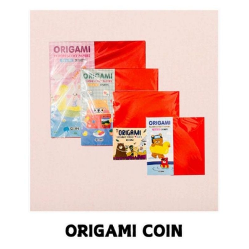 

Kertas Lipat 20 Lembar 12x12 / Origami Fluorescent Double Face Murah - Coin