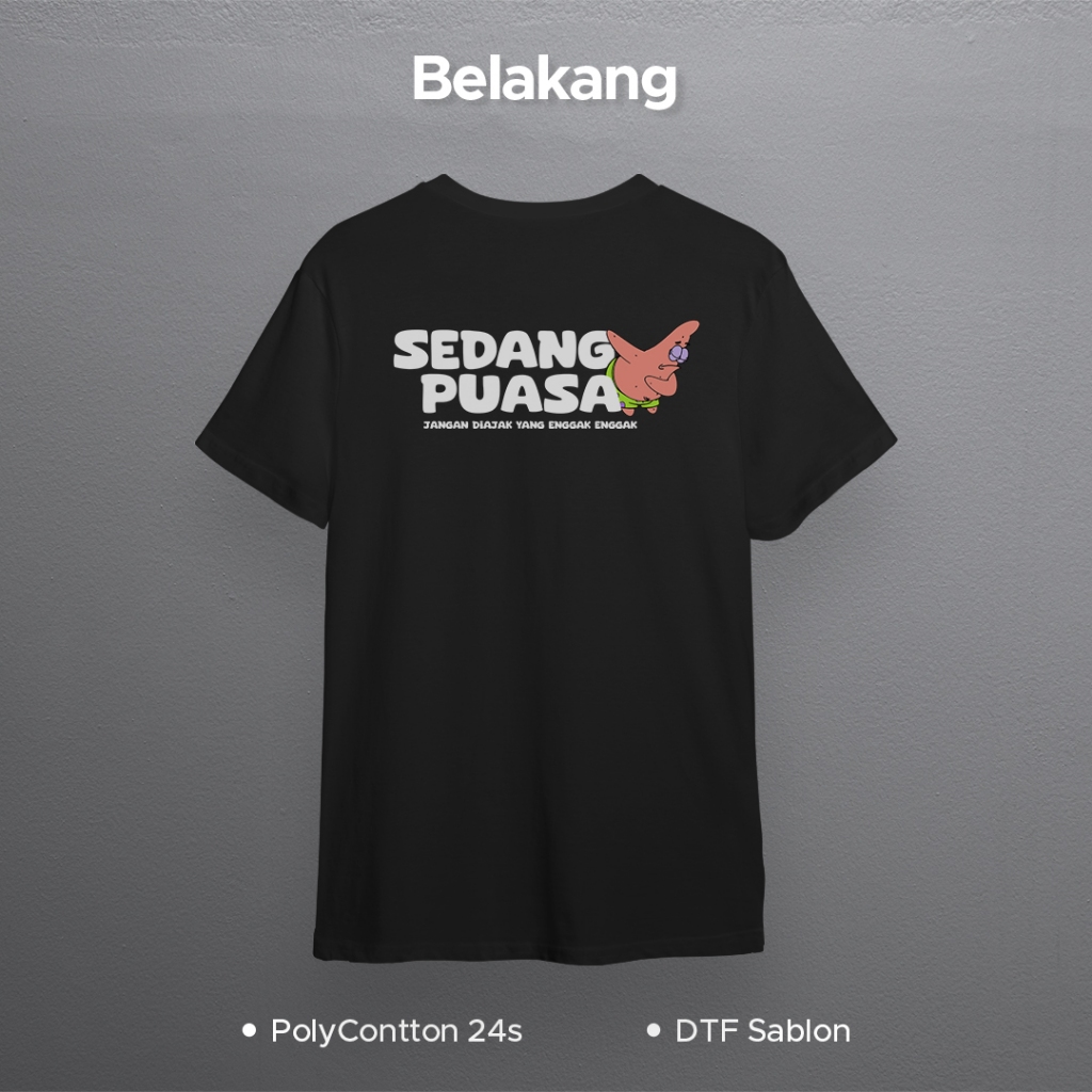Kaos Ramadan Sedang Puasa Meme Patrick. Kaos Santai. Kaos Tongkrongan