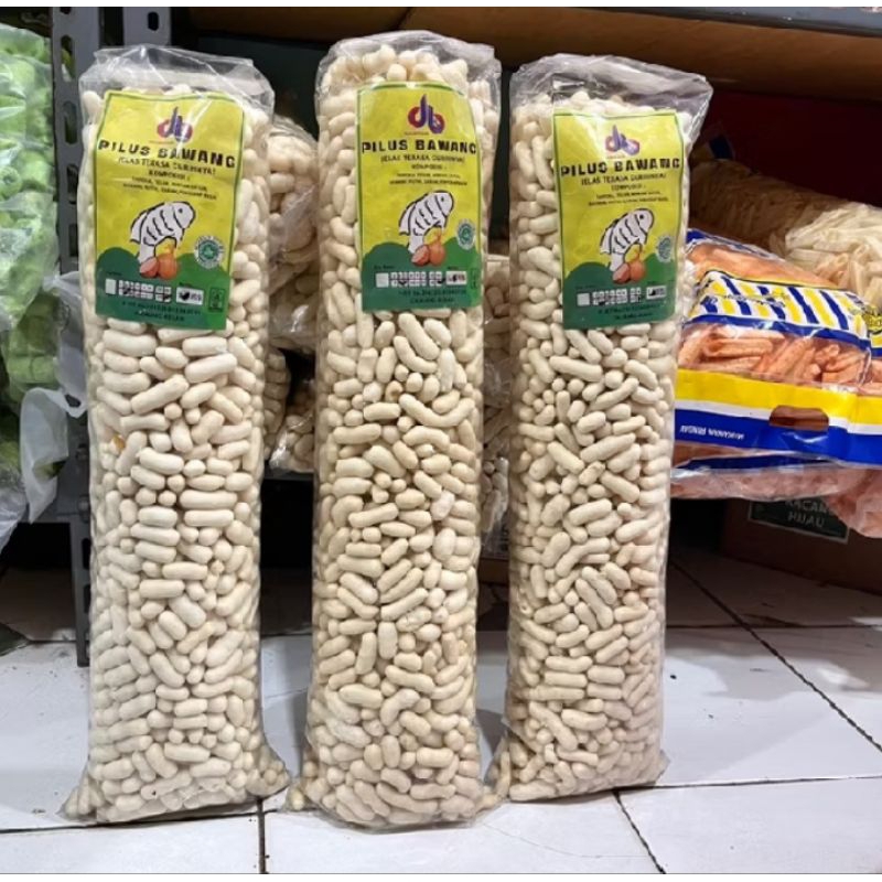 

TERLARIS PILUS BAWANG KEMASAN 1 BAL BERAT 1 KG/RASA RENYAH GURIH BIKIN NAGIH/ALLBAKTI SNACK/SNACK KILOAN MURAH