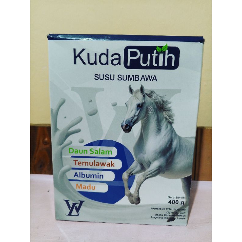 

SUSU KUDA PUTIH,Susu Sumbawa 400 gr kandungan Daun Salam, Temulawak,Albumin,Madu