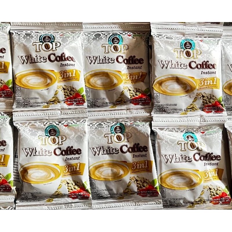 

Top White Coffee Instant 3in1 isi 12 sachet x 21gram