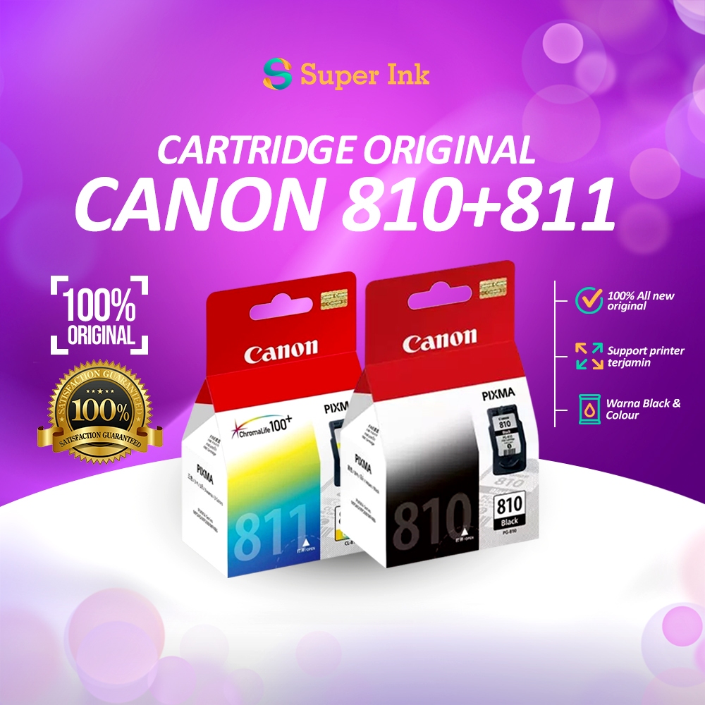 Tinta Cartridge Canon PG 810 / 811 Black Color Original iP2770, iP2772 PG-810 PG-810 CL-811