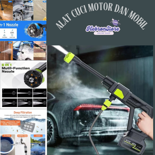 Alat Steam Cuci Mobil Elektrik/Menggunakan Baterai Tekanan Tinggi Alat Portable Nirkabel Untuk Nyuci