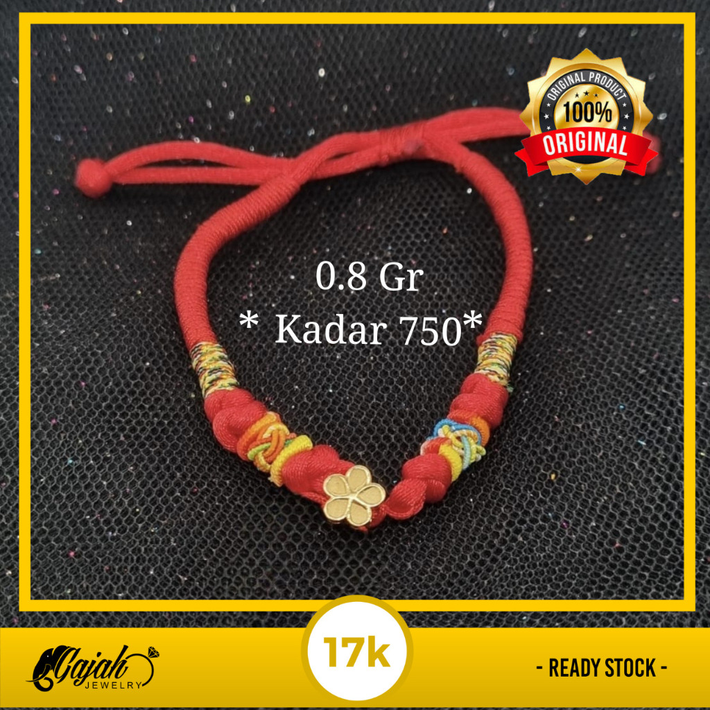 Gelang Tali Emas 17K - Toko Emas Gajah Online - 0.8 Gr - 7331