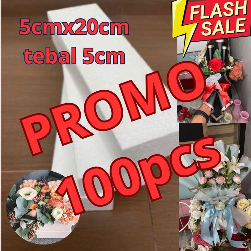 

paket 100pcs styrofoam buket 20x5x5 PREMIUM BERKUALITAS