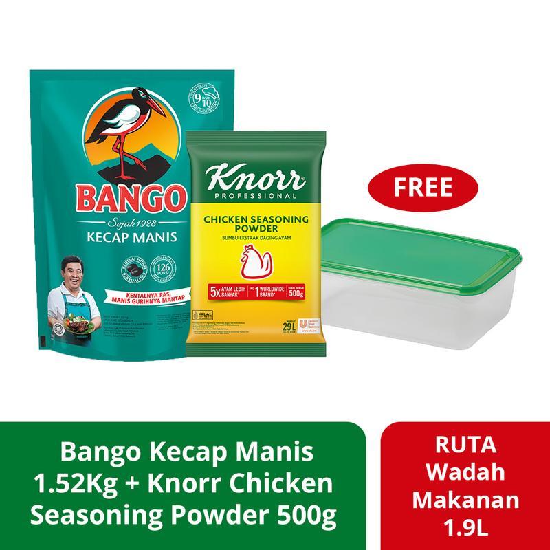 

Bango kecap 1,52kg + KCP 500gr Free Pruta 1,9L
