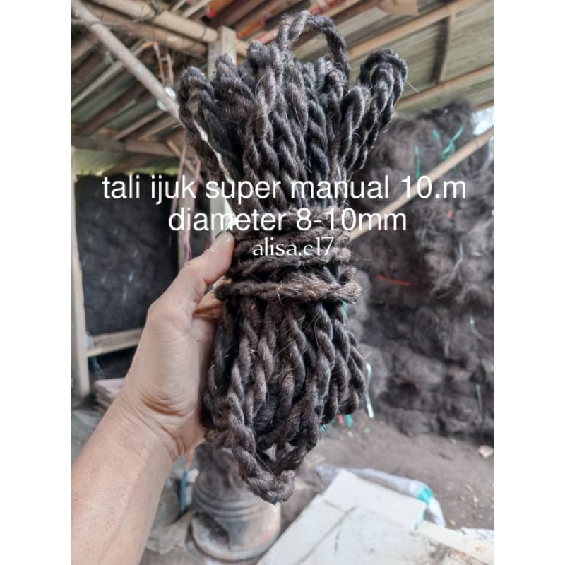 Tali Ijuk Aren Hitam Super 10 Meter Tali Ijuk Gazebo Tali Ijuk Pengikat Anggrek Tali Ijuk Bambu Asli