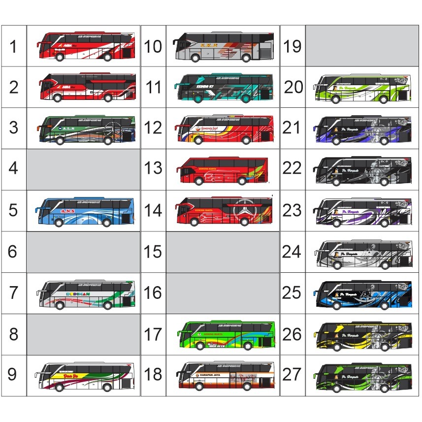 Miniatur Bus Besar Panjang 30 CM - Papercraft Kurniatravel