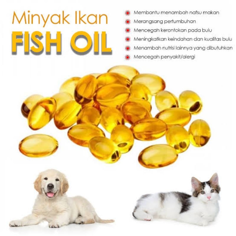 [1 Cap] Minyak Ikan Tunghai Fish Liver Oil Eceran untuk Vitamin & Suplemen Peliharaan Minyak Ikan Ku