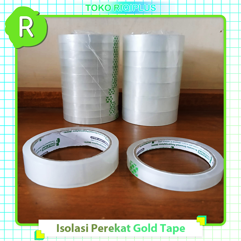 

Isolasi Perekat Selotip Bening Gold Tape 12 mm, 24 mm