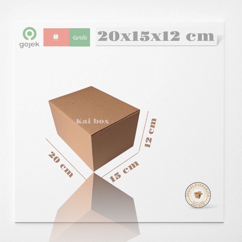 

kardus ukuran 20x15x12 cm box singel wall polos ST
