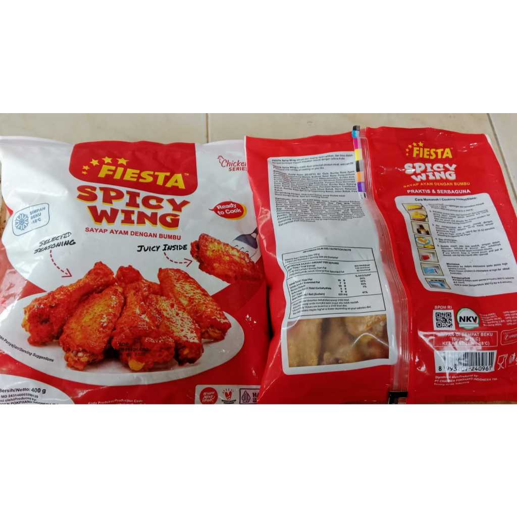 

FIESTA CHICKEN SPICY WING 400G / SAYAP AYAM BERBUMBU