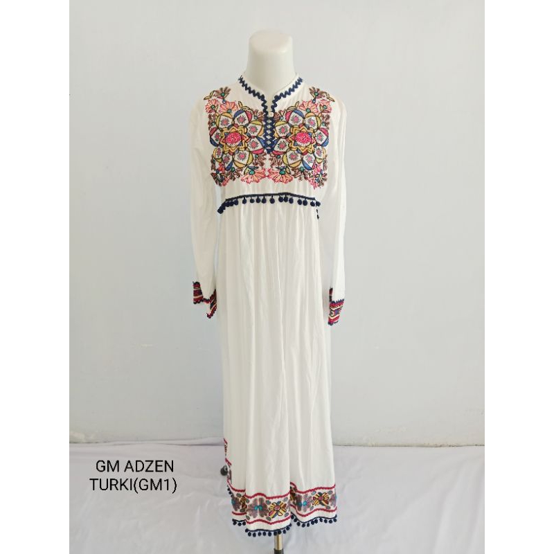GAMIS WANITA MOTIF/DRESS IMPORT/DRESS TURKI/GM ADZEN TURKI(GM1)