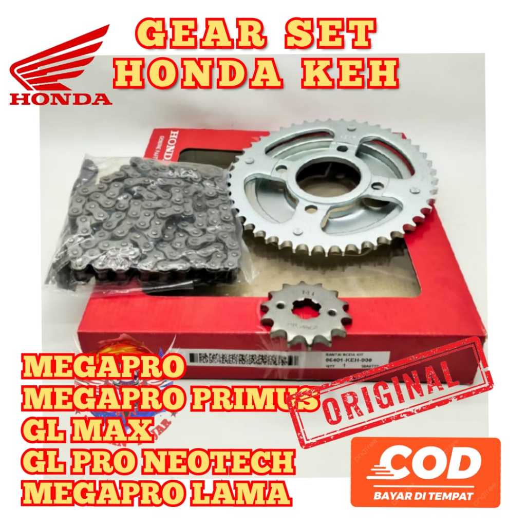Gear set Keh Asli Original Motor Honda MEGAPRO Lama , MEGA PRO PRIMUS , GL MAX , GL PRO NEOTECH GIR 