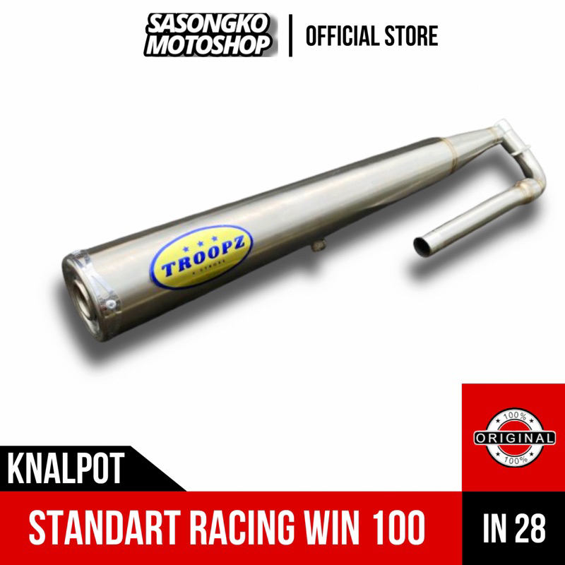 KNALPOT STANDART RACING HONDA WIN 100 ORIGINAL TROOPZ VICTORY WIN 100 ASTREA JUPITER KHARISMA KCT RA