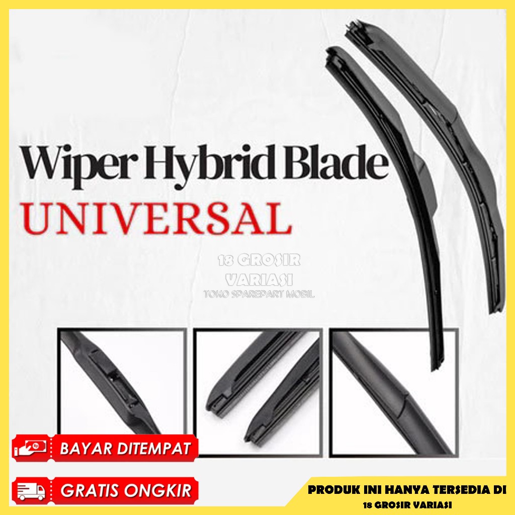 (1 Pcs) Wiper Mobil Hybrid Blade Wiper Universal Mobil Pick Up Truk Wiper Karet Hybrid