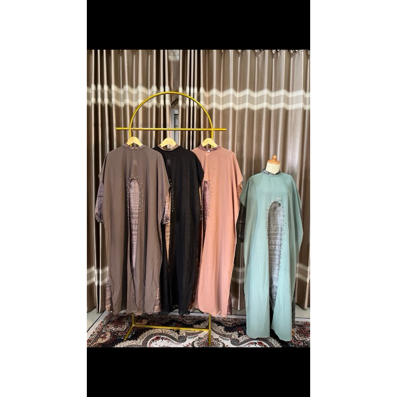 Gamis Outer Ceruty Set Hijab