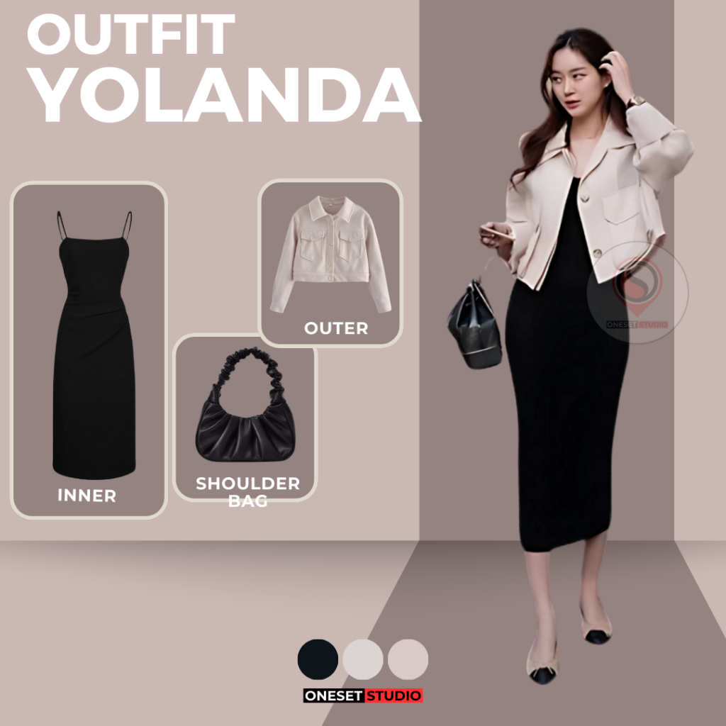 Setelan Wanita One Set Old Money (Kemeja Basic + Loose Pants + Belt) OOTD Korean Style YOLANDA