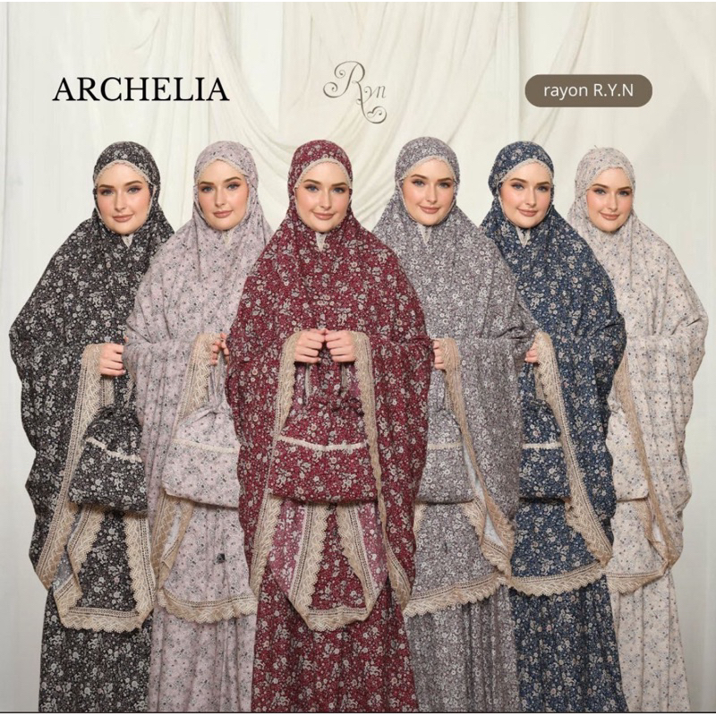 Mukena Rhayanh Bogor | Mukena Archelia Super Jumbo Renda Twill