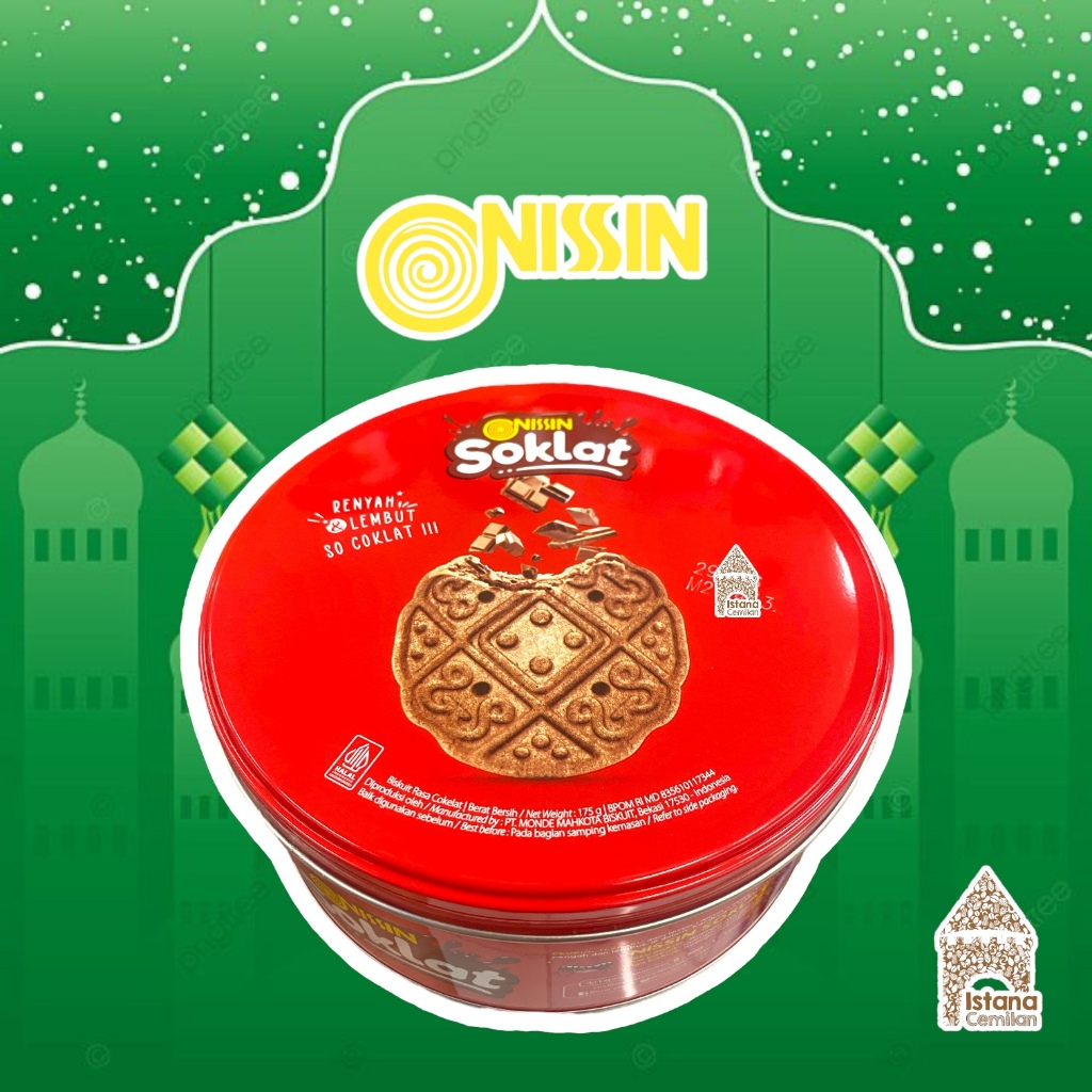 

Nissin SOKLAT Biskuit Cokelat Kaleng 175 Gram Kue Hampers Lebaran Idul Fitri