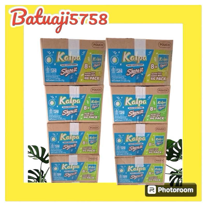 

Kalpa 1 Dus isi 8Pack x 25 Pc Kalpa Share It isi 25 pcs Wafer Cokelat Kelapa dari Mayora Snack Enak Kekinian Kemasan Pouch