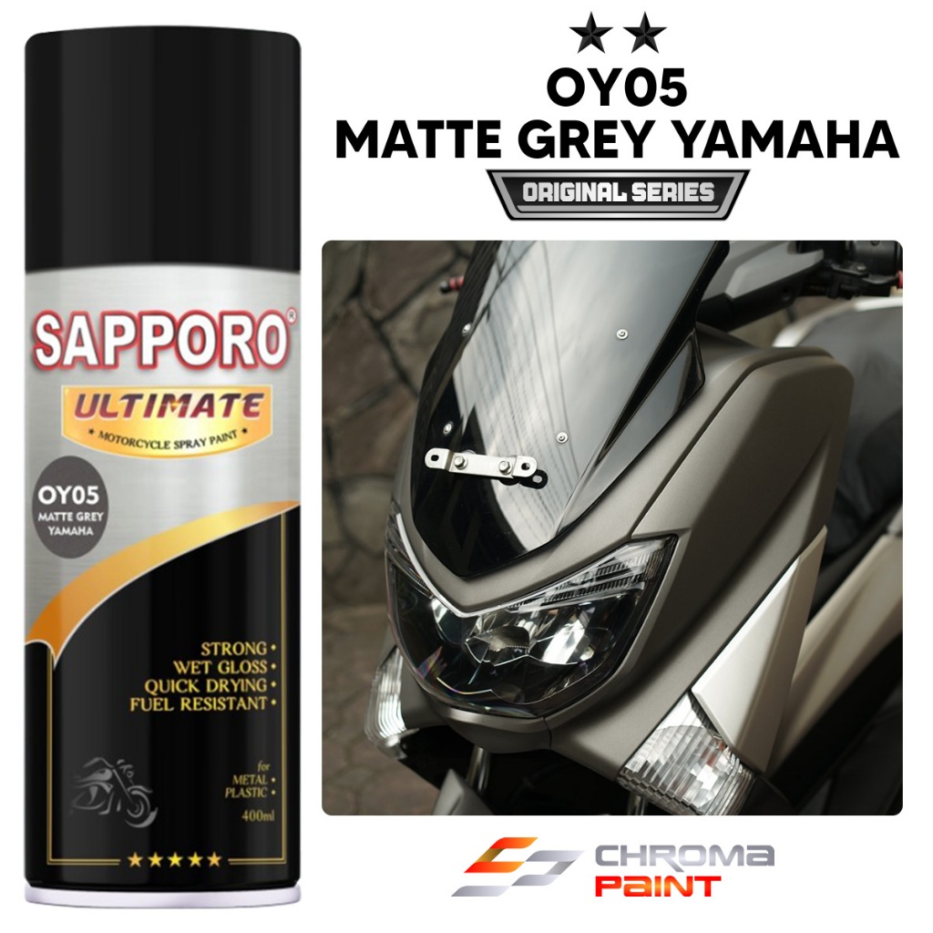 Cat Semprot Sapporo Ultimate OY05 Matte Grey Yamaha - Abu-Abu Doff Yamaha Original 400ml