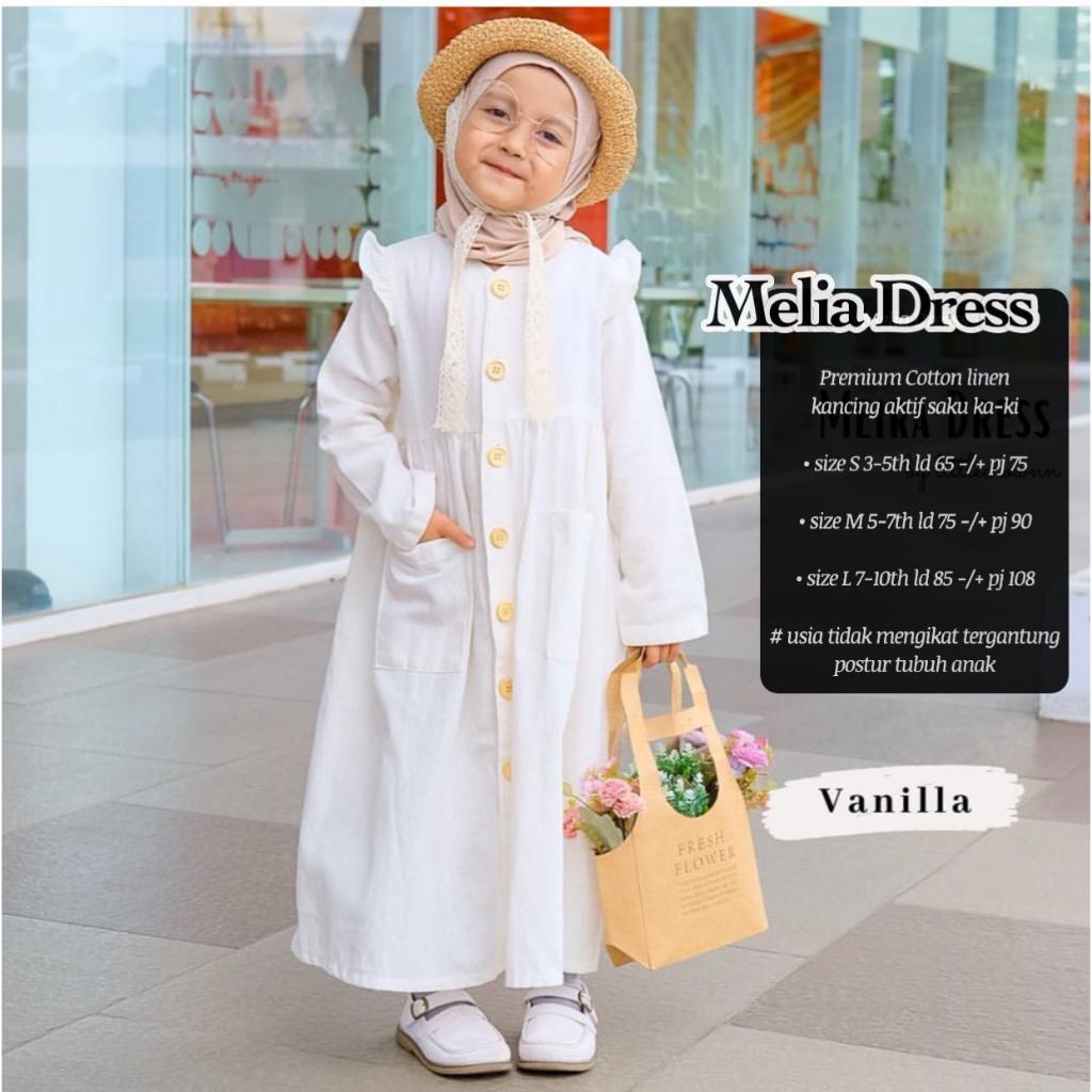 Melia Kids Baju Gamis Anak Perempuan Baju Muslim Anak Gamis Terbaru 2025 Dress Anak Remaja Tanggung 