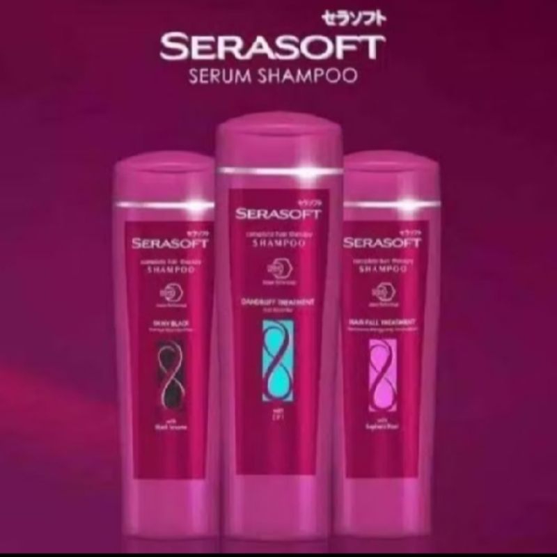 Serasoft Serum Shampoo 340ml [Hair Fall Treatment | Dandruff Treatment | Shiny Black | Smooth & Shin