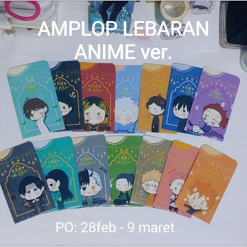 

[PO] AMPLOP LEBARAN ANIME ver. (Haikyuu, Jujutsu Kaisen, Hunter x Hunter, Blue Lock, Wind Breaker, Kaiju No.8, Mashle) by KAKIYOstuff