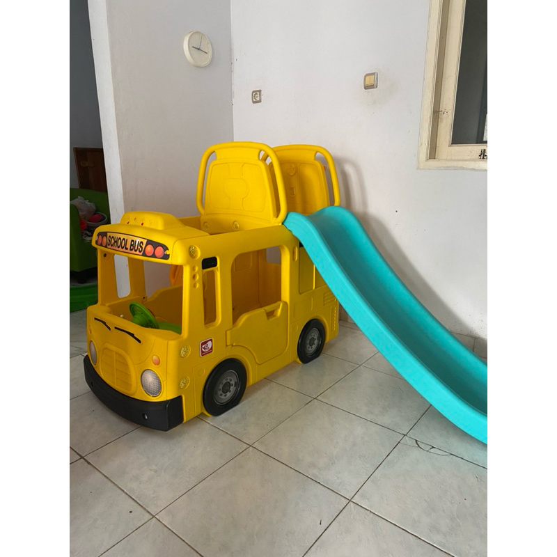 Yaya School Bus Slide Preloved | Mainan Playground Anak Preloved | Perosotan Anak