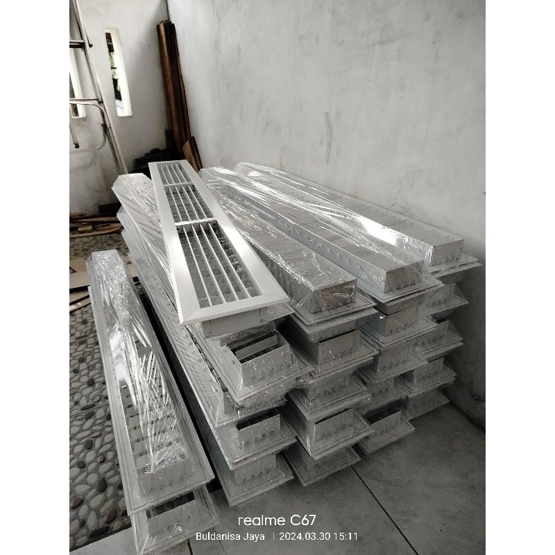 Supply Air Grill 100x10 Cm Uk Dalam Putih