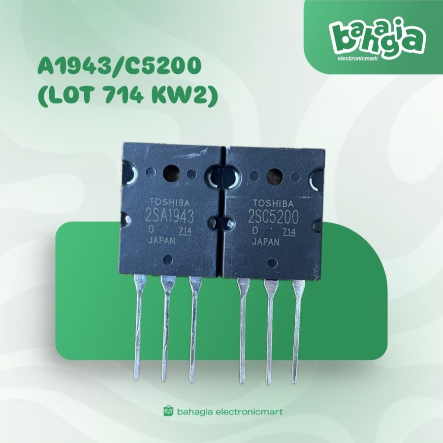 TRANSISTOR TOSHIBA 2SC5200 C 5200 C5200 / 2SA1943 A 1943 A1943 SET