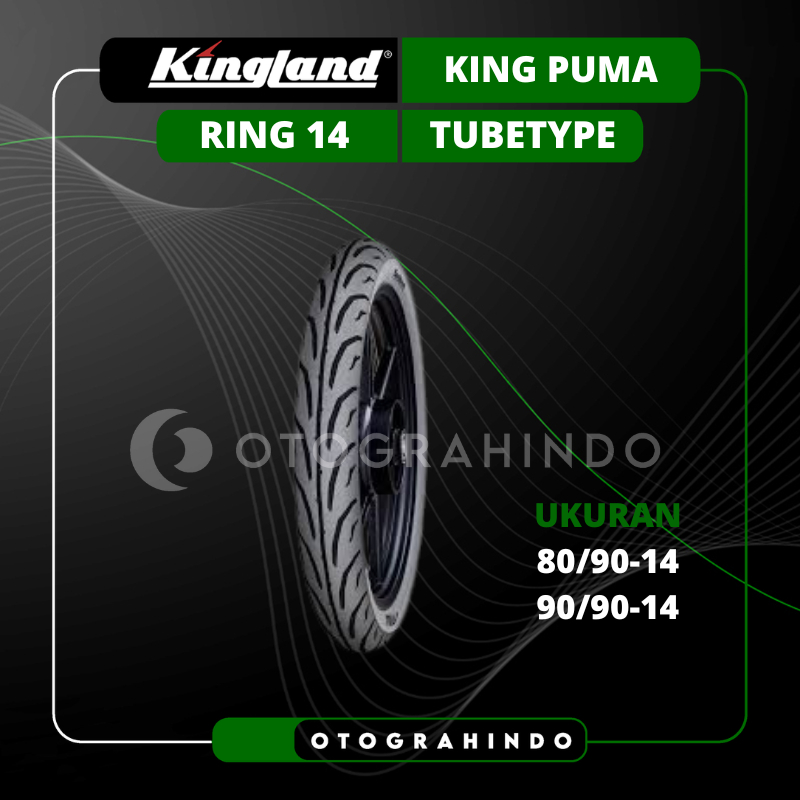 BAN LUAR SEPEDA MOTOR KINGLAND KING PUMA UKURAN 80/90 90/90 RING 14 TUBETYPE BAN MOTOR BEAT VARIO 12